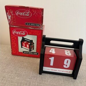 Vintage Coca-Cola Coke Manual Block Sign Art Perpetual Calendar